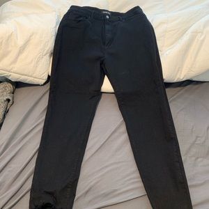 High waisted black jeans